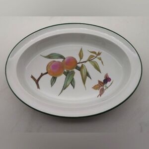 Royal Worcester Evesham Vale Serveware Oval Platter Dish Home Dining Vintage